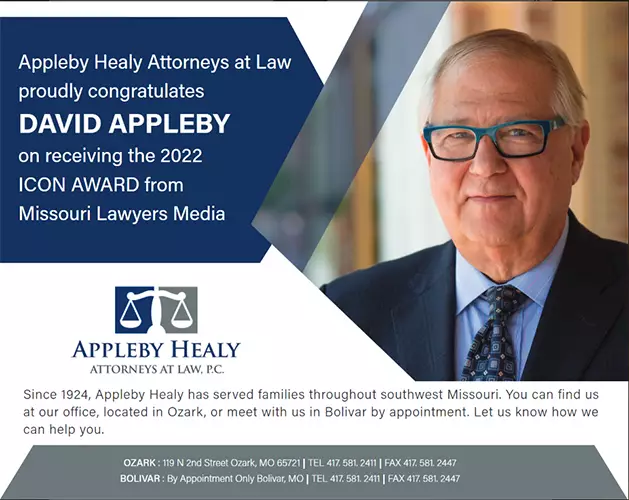 David Appleby - 2022 Icon Award from Missouri Lawyers Media